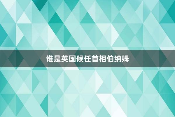 谁是英国候任首相伯纳姆