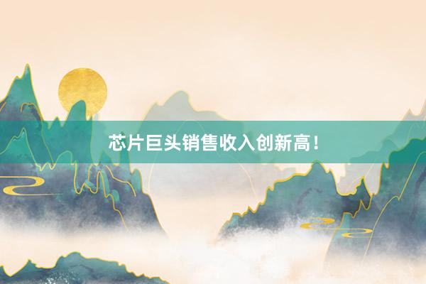 芯片巨头销售收入创新高！