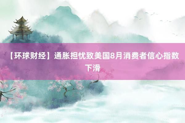 【环球财经】通胀担忧致美国8月消费者信心指数下滑