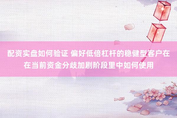 配资实盘如何验证 偏好低倍杠杆的稳健型客户在在当前资金分歧加剧阶段里中如何使用